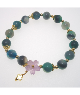 Green agate crystal bracelet