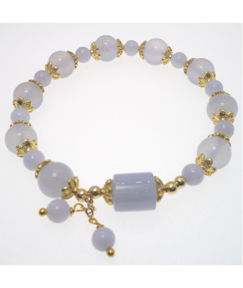 Blue agate crystal bracelet