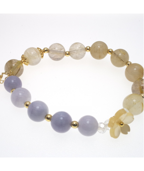 Quartz rutilated  bracelet