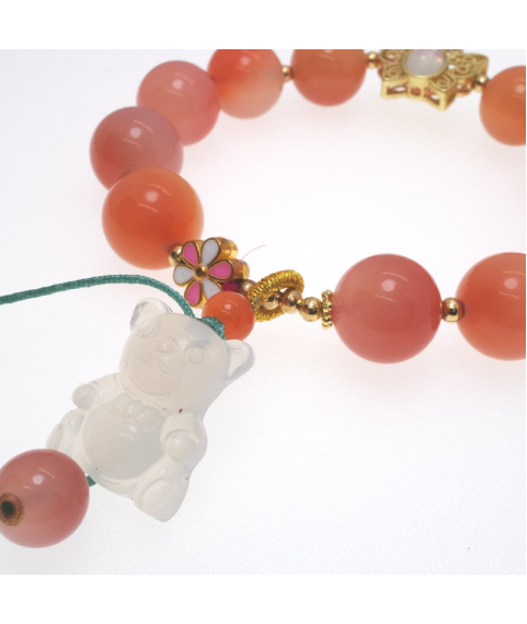 Rose agate crystal bracelet