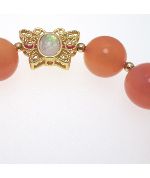 Rose agate crystal bracelet