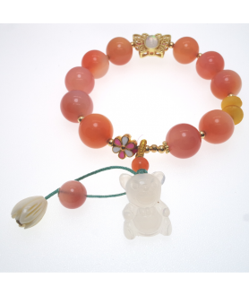 Rose agate crystal bracelet