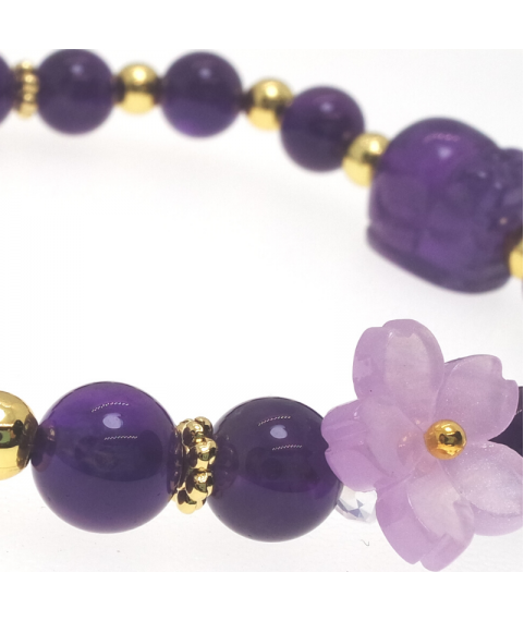 Amethyst flower bracelet