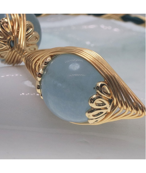 Aquamarine openging crystal bracelet