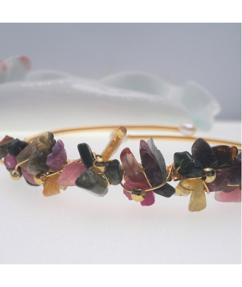 Colours tourmaline openging crystal bracelet 