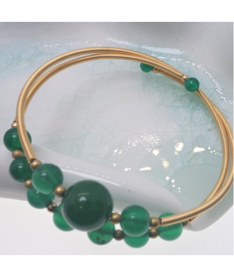 Green agate openging crystal bracelet