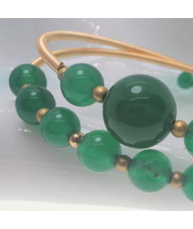 Green agate openging crystal bracelet