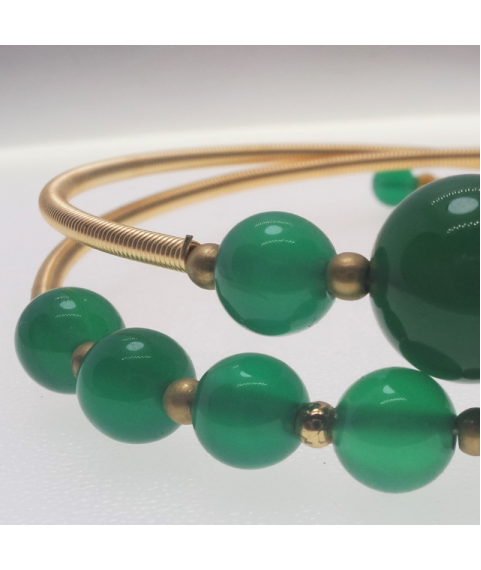 Green agate openging crystal bracelet