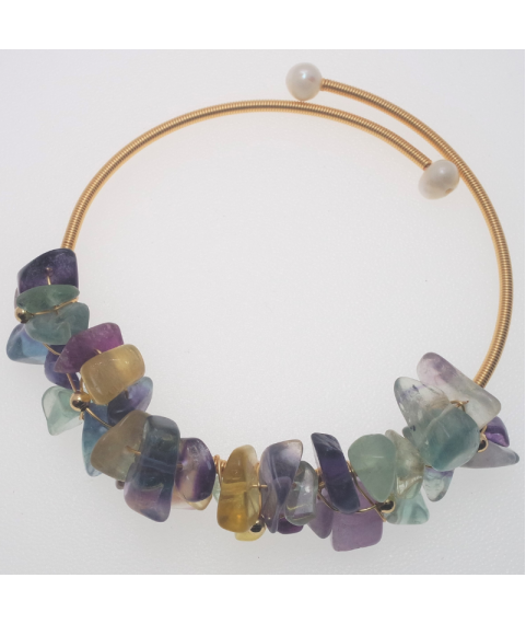 Fluorite openging crystal bracelet